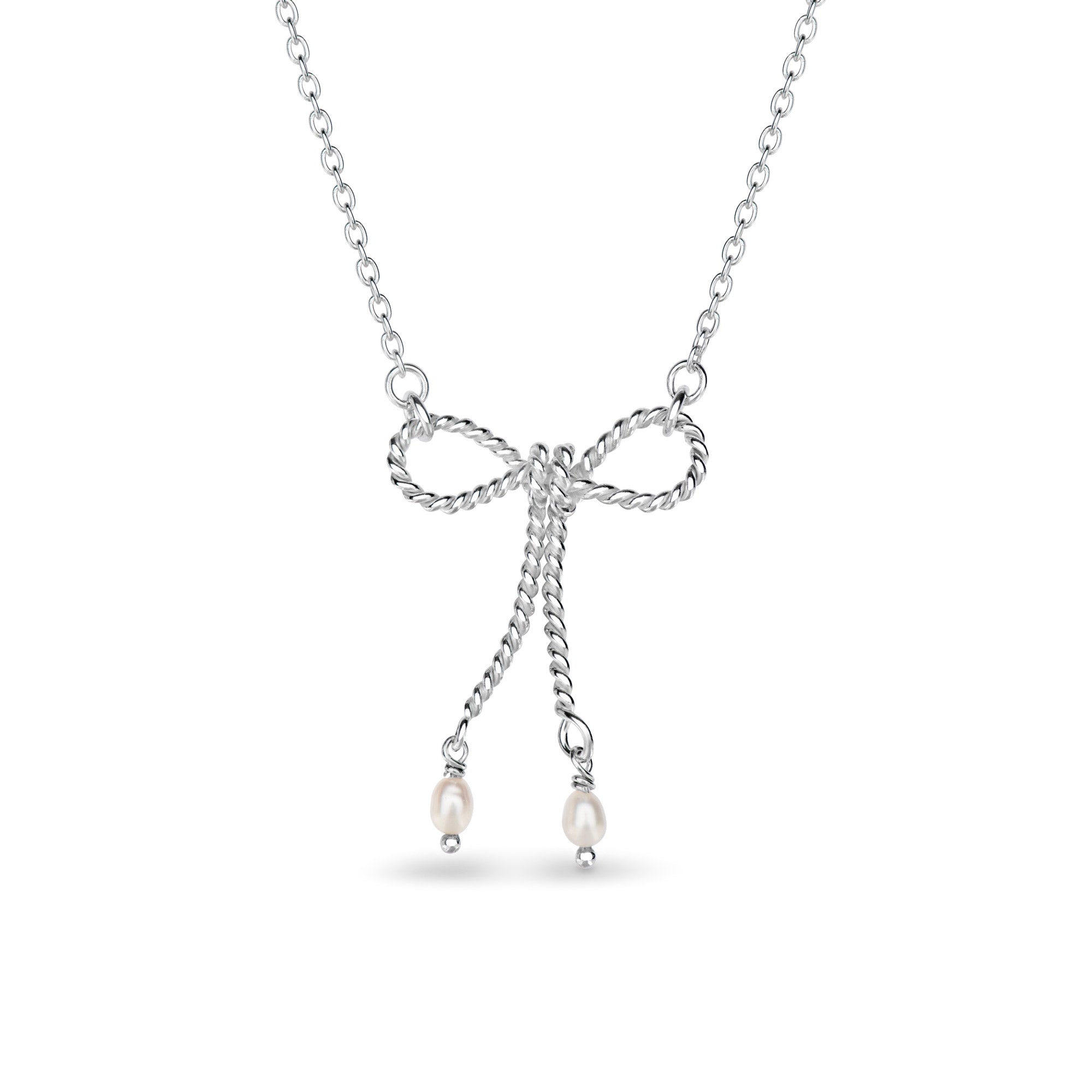 Bow Pendant with Pearls