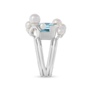 Deco Splash Ring with pearl jackets