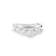 Sea Foam Graduated Pearl Ring