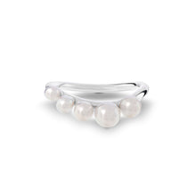 Sea Foam Graduated Pearl Ring