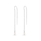 Threader earrings with pearl