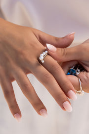 Sea Foam Graduated Pearl Ring
