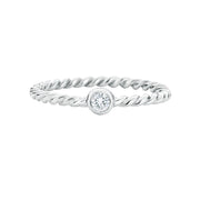 Thread ring with .25ct diamond