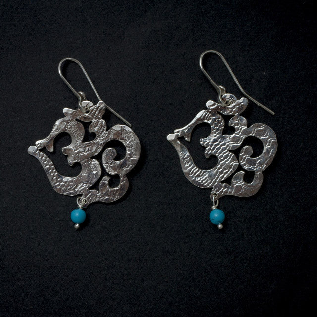 Om earrings small