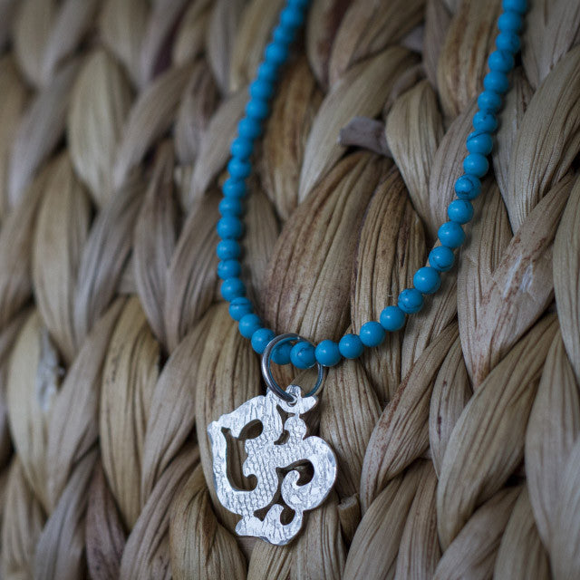 OM Necklace with Turquoise